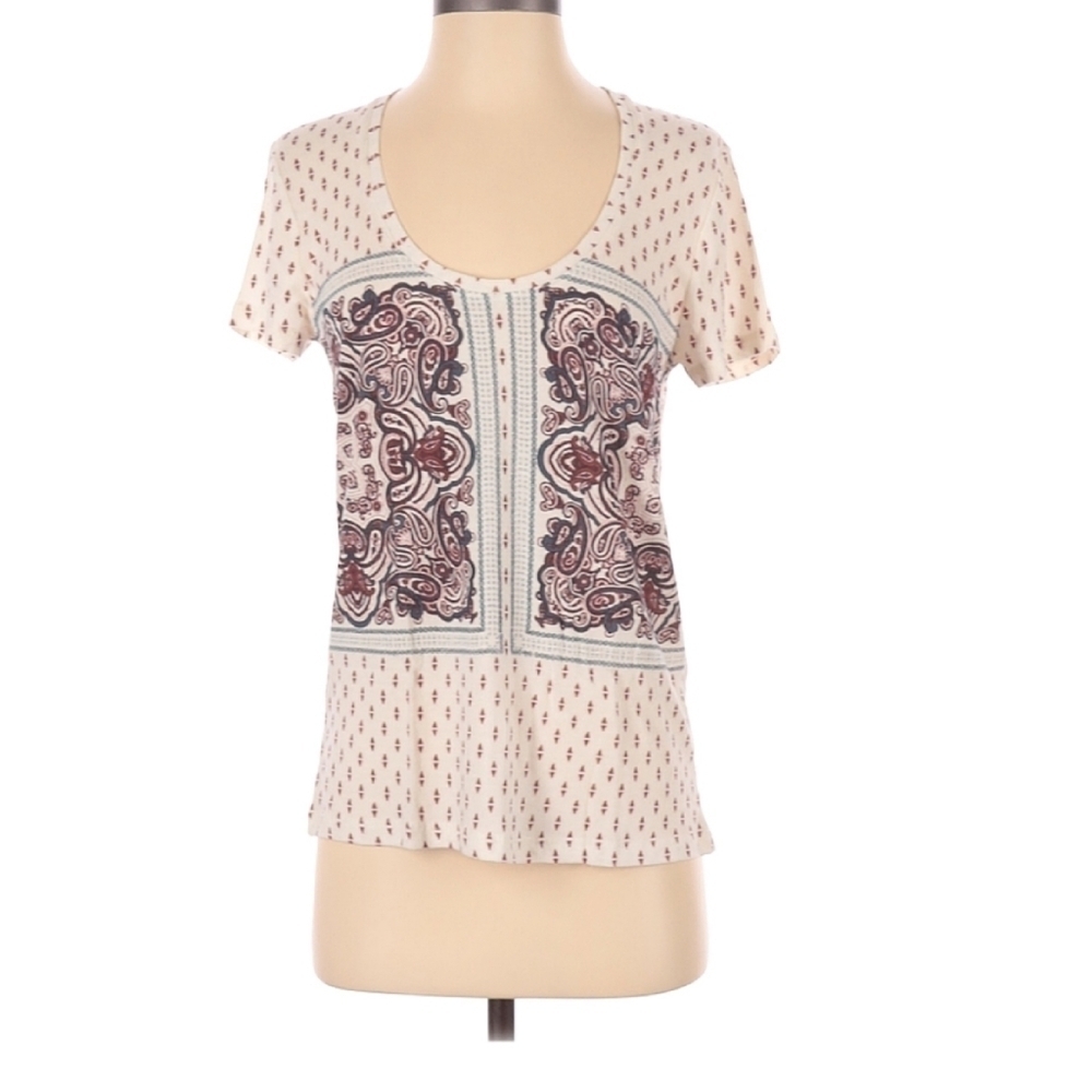 Lucky Brand Paisley‎ Print Short Sleeve Tee
